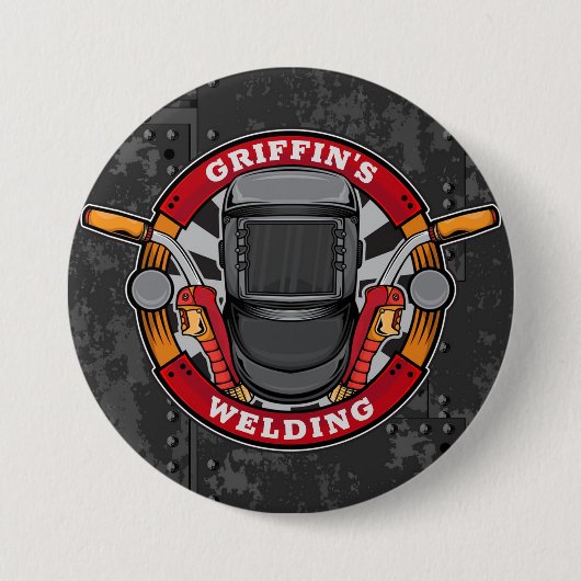 Individuelle Name Welder Metal Fabricator Welding  Button (Vorderseite)