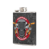 Individuelle Name Welder Metal Fabricator Welding  Flachmann (Links)