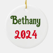 Individuelle Name Welpe mit Hutsonnenblumen Keramik Ornament (Hinten)