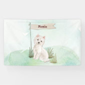 Individuelle Name Westie Pet Dog Banner (Horizontal)