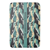 Individuelle Name Whales Pattern Badematte (Vorderseite Vertikal)