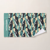 Individuelle Name Whales Pattern Badhandtuch Set (Handtuch)