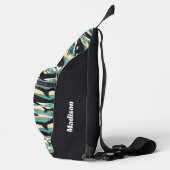 Individuelle Name Whales Pattern Crossbody Bag (Rechts)