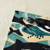 Individuelle Name Whales Pattern Strandtuch (Beispiel)