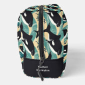 Individuelle Name Whales Pattern Waschbeutel (Rechts)