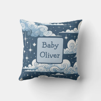 Individuelle Name Whimsical Blue Celestial Baby Bo Kissen
