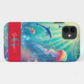 Individuelle Name Whimsical Floral Korallenriff Po Case-Mate iPhone Hülle (Rückseite (Horizontal))