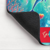 Individuelle Name Whimsical Floral Korallenriff Po Mousepad (Ecke)