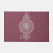 Individuelle Name Whimsical Snowman Ornamental Man Fußmatte (Vorderseite)