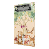 Individuelle Name Whimsical Wald Tiere Mini Klemmbrett (Gewinkelt2)