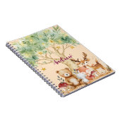 Individuelle Name Whimsical Wald Tiere Notizblock (Rechte Seite)