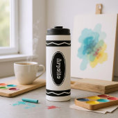 Individuelle Name White Crayon Travel Mug Drink Tu Thermosbecher