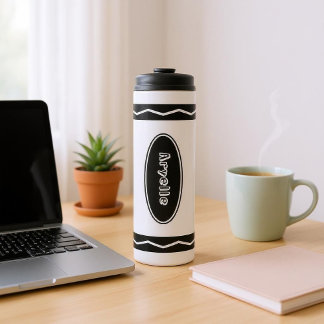 Individuelle Name White Crayon Travel Mug Drink Tu Thermosbecher
