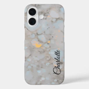 Individuelle Name White Crystal iPhone 16 Hülle