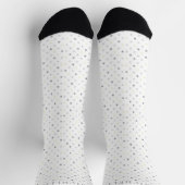 Individuelle Name White Light Dunkel Gray Polka Do Socken (Oben)