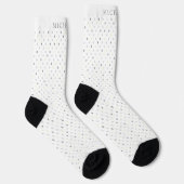 Individuelle Name White Light Dunkel Gray Polka Do Socken (Rechts)