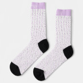 Individuelle Name White Light Lila Tiny Polka Dot Socken (Linkes Detail)