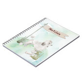 Individuelle Name White Poodle Pet Hund Notizblock (Linke Seite)