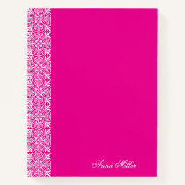 Individuelle Name White Vektor-Muster-Notebook Notizblock