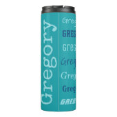 Individuelle Name - Wiederholung - Taumeln Thermosbecher (Rückseite)