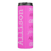 Individuelle Name - Wiederholung - Taumeln Thermosbecher (Rückseite)