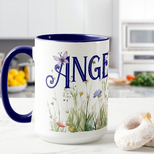 Individuelle Name-Wildblumen Tasse