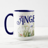 Individuelle Name-Wildblumen Tasse (Links)