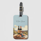 Individuelle Name Wine Lover Gepäckanhänger (Vorderseite Vertikal)