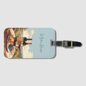 Individuelle Name Wine Lover Gepäckanhänger (Vorderseite (Horizontal))