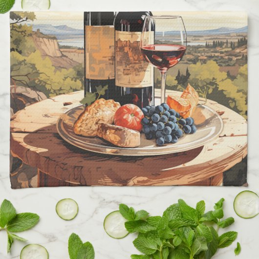 Individuelle Name Wine Lover Geschirrtuch (Gefaltet)