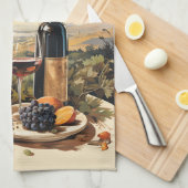 Individuelle Name Wine Lover Geschirrtuch (Viertel Falte)