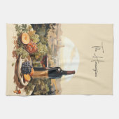 Individuelle Name Wine Lover Geschirrtuch (Horizontal)