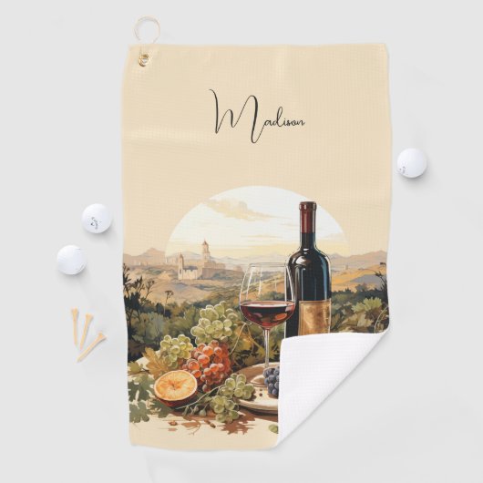 Individuelle Name Wine Lover Golfhandtuch (Insitu)