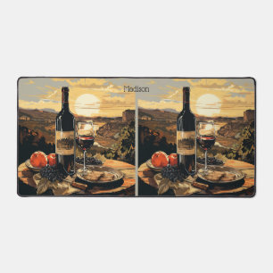 Individuelle Name Wine Lover Schreibtischunterlage