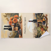 Individuelle Name Wine Lover Strandtuch (Vorderseite)
