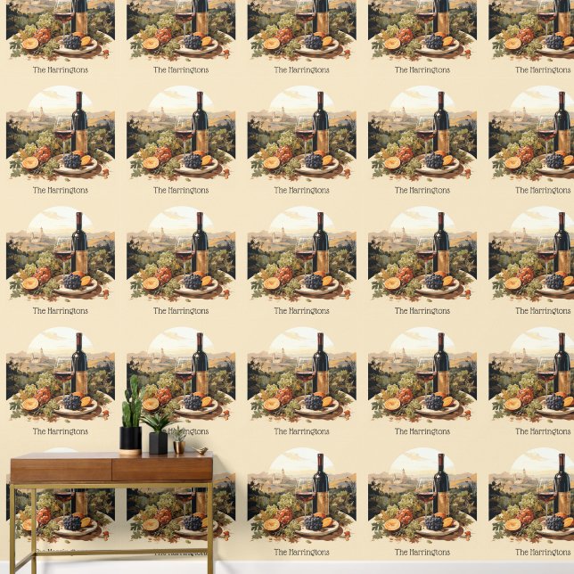 Individuelle Name Wine Lover Tapete (Korridor)