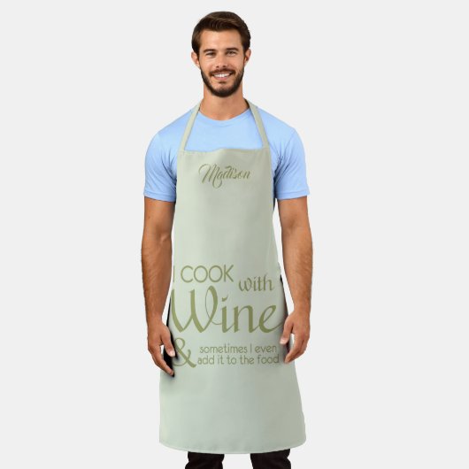 Individuelle Name Wine Quote Schürze (Getragen)