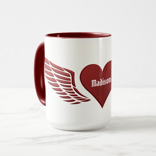 Individuelle Name Wings of Liebe Tasse (Vorderseite Links)