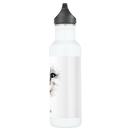 Individuelle Name Winking Cat Edelstahlflasche (Rechts)