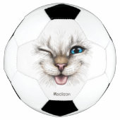 Individuelle Name Winking Cat Fußball (Vorderseite)