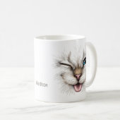 Individuelle Name Winking Cat Kaffeetasse (VorderseiteRechts)