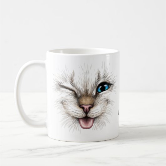 Individuelle Name Winking Cat Kaffeetasse (Links)