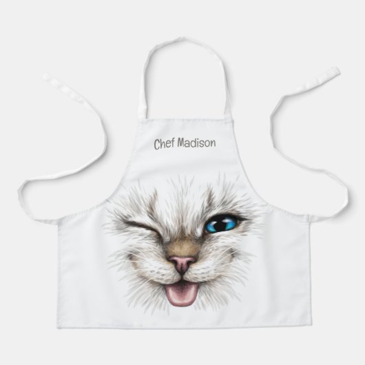 Individuelle Name Winking Cat Schürze (Vorderseite)