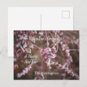 Individuelle Name Winter Frost Postkarte (Vorne/Hinten)