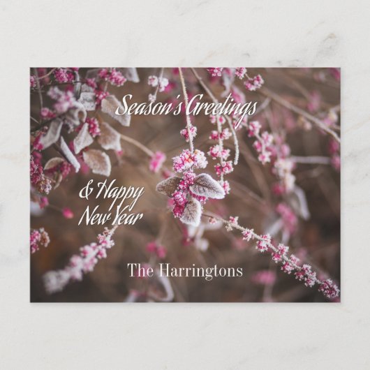 Individuelle Name Winter Frost Postkarte (Vorderseite)