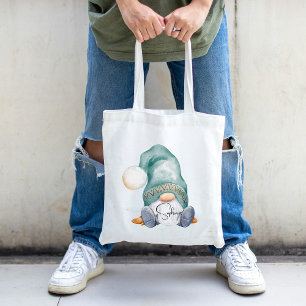 Individuelle Name Winter Gnome Tragetasche