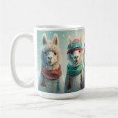 Individuelle Name Winter Llamas Kaffeetasse (Links)