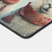 Individuelle Name Winter Llamas Schreibtischunterlage (Ecke)