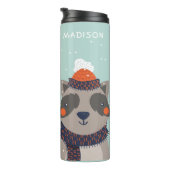 Individuelle Name Winter Tiere Tumbler Thermosbecher (Nach rechts gedreht)