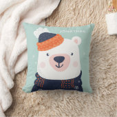 Individuelle Name Winter Tiere werfen Kissen (Decke)
